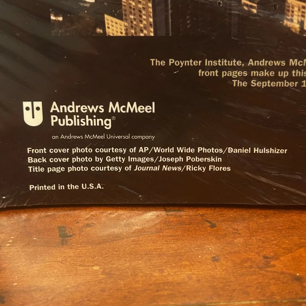 Andrews McMeel September 11 2001 Book Newspaper Front Pages New Sealed 9/11
